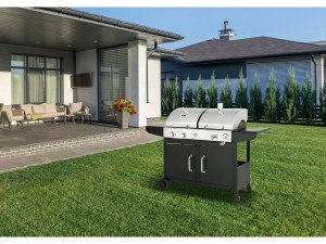 Barbecue "Western" a gas e carbonella 2 in 1 - Nero 2