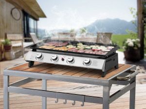 Plancha a gas 4 fuochi "Jolly" - 10 Kw - Grigio 2