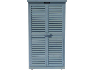 Armadio da giardino SPACE - 87 x 46.5 x 160 cm - Azzurro 2