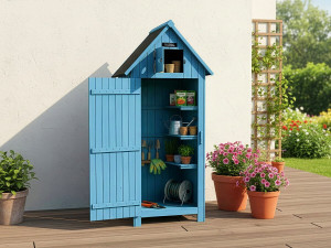 Armadio da giardino CABANON - 77 x 54.5 x 179 cm - Azzurro 2