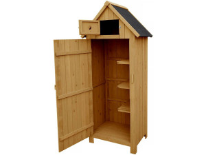 Armadio da giardino CABANON - 77 x 54.5 x 179 cm - Marrone 2