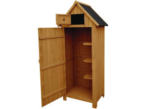 Mobile da giardino "Shed" - 77 x 54,5 x 179 cm - Marrone 2