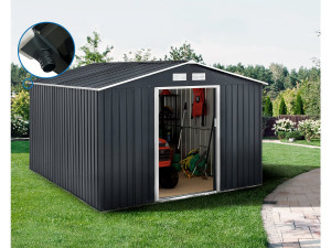 Capanno da giardino in metallo - "Vegas" da 12,98 m² con grondaia 2