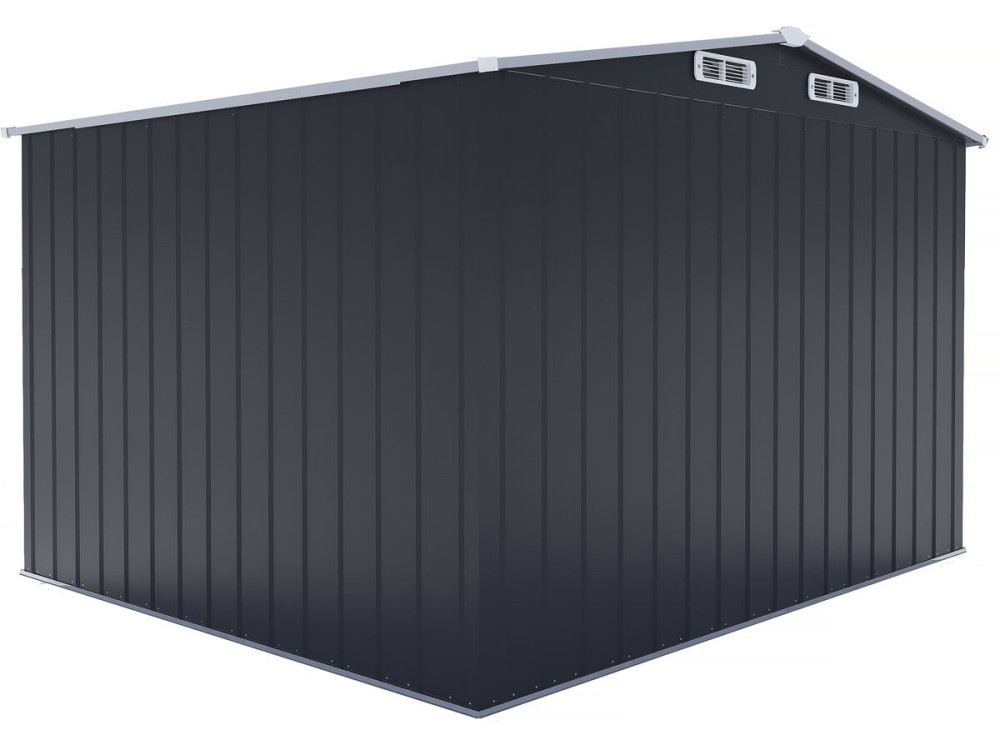 Casetta da giardino in metallo "Boston" con porta scorrevole - 8 m² - Grigio