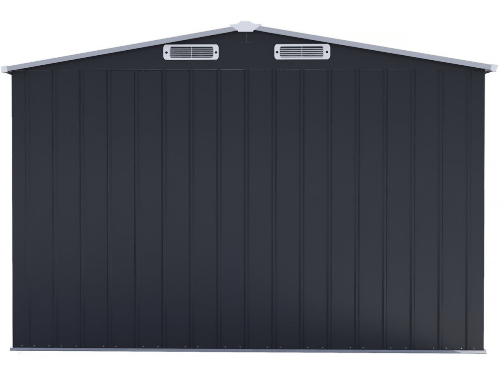 Casetta da giardino in metallo "Boston" con porta scorrevole - 8 m² - Grigio
