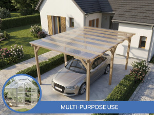 Set di 10 pannelli in policarbonato da 4 mm "Michigan" 7,9 m² 2