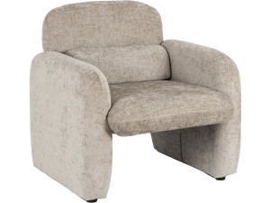 Poltrona lounge "Cozmo" in tessuto screziato - 78 x 79 x 77 cm - Beige