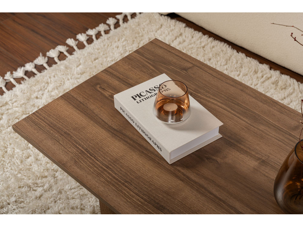 Tavolino da caffè in legno "Sabin" - 60 x 119 x 40 cm - Noce