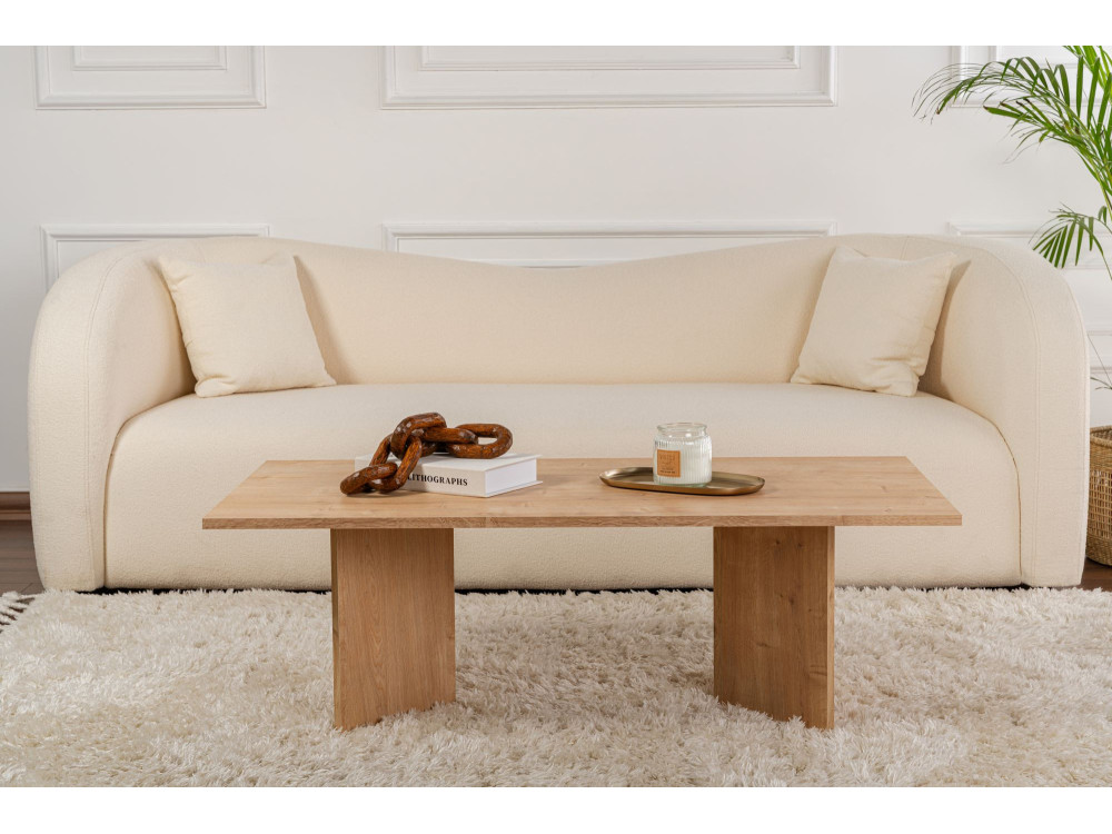 Tavolino da caffè in legno "Sabin" - 60 x 119 x 40 cm - Rovere Zaffiro