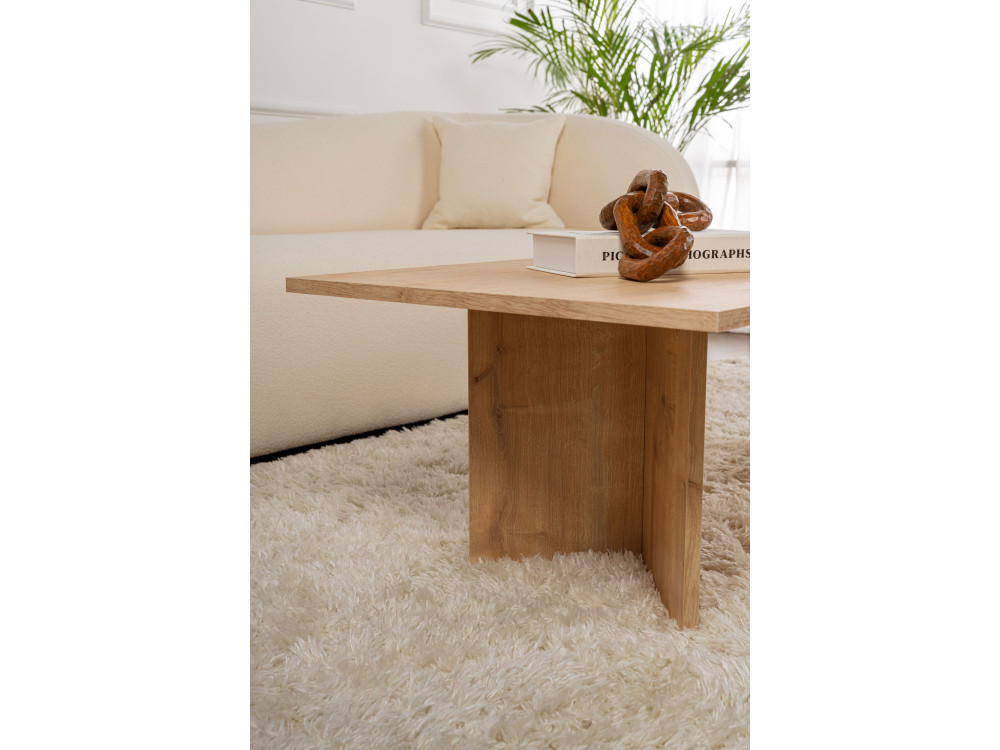 Tavolino da caffè in legno "Sabin" - 60 x 119 x 40 cm - Rovere Zaffiro