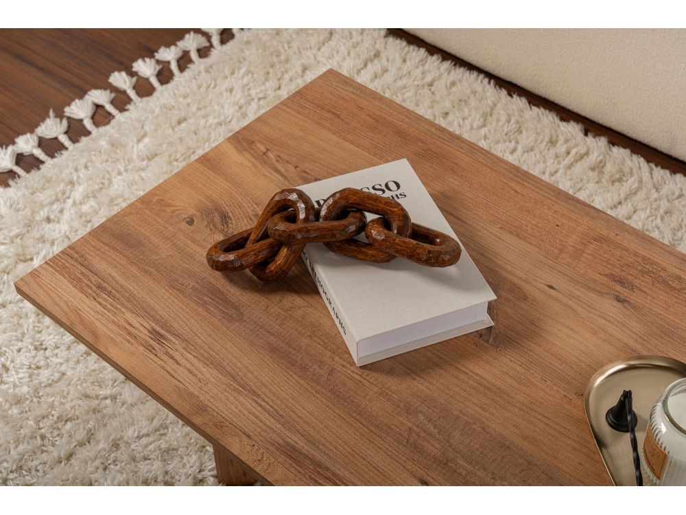Tavolino da caffè in legno "Sabin" - 60 x 119 x 40 cm - Pino atlantico
