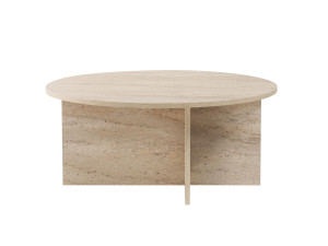 Tavolino da caffè in legno "Sun" - 90 x 90 x 40 cm - Travertino