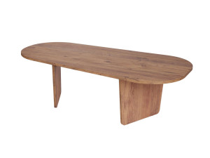 Tavolino da caffè in legno "Ovalis" - 130 x 65 x 40 cm - Pino atlantico