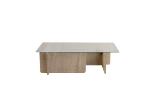 Tavolino in legno "Flavio" - 105 x 65 x 30 cm - Travertino