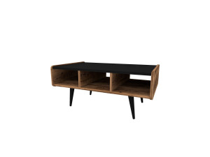 Tavolino da caffè in legno "Line" - 90 x 56 x 40 cm - Noce chiaro