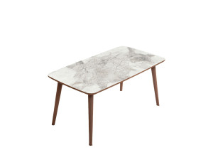 Tavolino in legno "Luci" 100 x 53 x 45 cm - Bianco