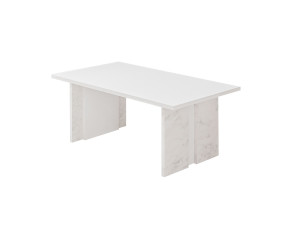 Tavolino in legno "Ravello" - 90 x 50 x 40 cm - Bianco