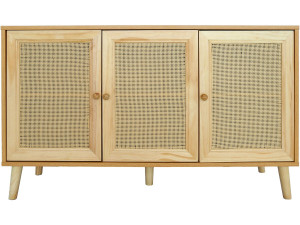 Credenza in stile canna “Neuille” - 120 x 40 x 71,5 cm - Beige