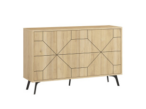 Credenza in legno "Dune" - 123 x 35 x 62 cm - Beige