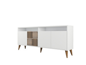 Consolle in legno "Milano" - 180 x 35 x 78 cm - Bianco