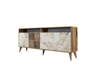 Consolle in legno "Milano" 180 x 35 x 78 cm - Noce
