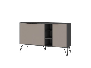 Credenza in legno "Clara" - 142 x 36 x 83 cm - Marrone moka chiaro