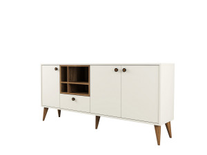Credenza in legno "Napoli" - 180 x 35 x 81 cm - Crema