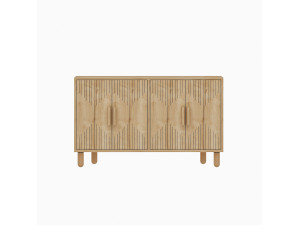 Credenza in legno "Roger" - 120 x 29 x 73 cm - Rovere Zaffiro