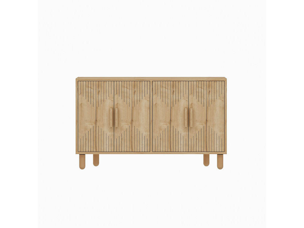 Credenza in legno "Roger" - 120 x 29 x 73 cm - Rovere Zaffiro