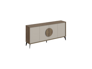 Credenza in legno "Gora Wide" - 180 x 36 x 82 cm - Crema