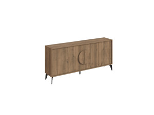 Credenza in legno "Gora Wide" - 180 x 36 x 82 cm - Marrone