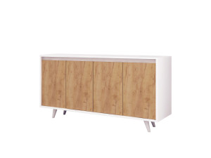 Credenza in legno "Nossa" - 140 x 40 x 86 cm - Marrone