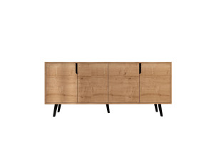 Credenza in legno "Latina" - 180 x 45 x 80 cm - Marrone chiaro