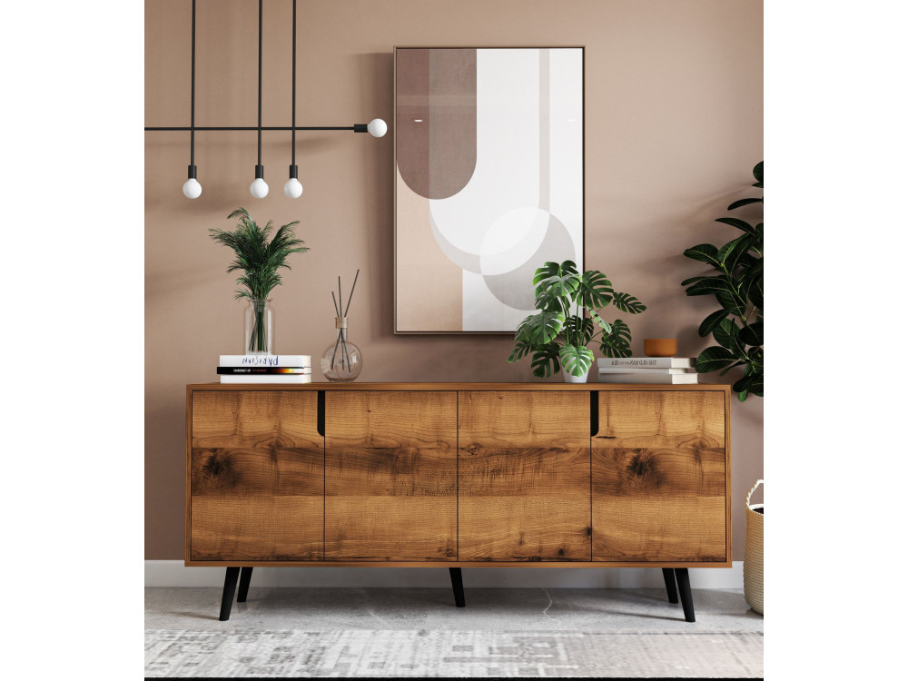 Credenza in legno "Latina" - 180 x 45 x 80 cm - Marrone