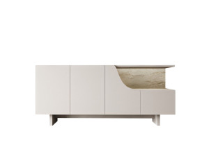 Credenza in legno "Line" - 180 x 40 x 81 cm - Beige