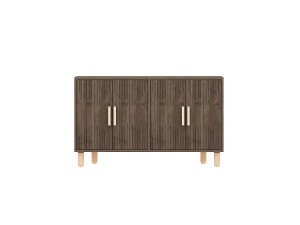 Credenza in legno "Roger" - 120 x 30 x 74 cm - Marrone