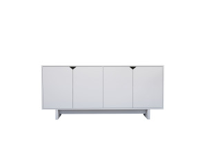 Credenza in legno "Doruk" - 180 x 40 x 81 cm - Bianco