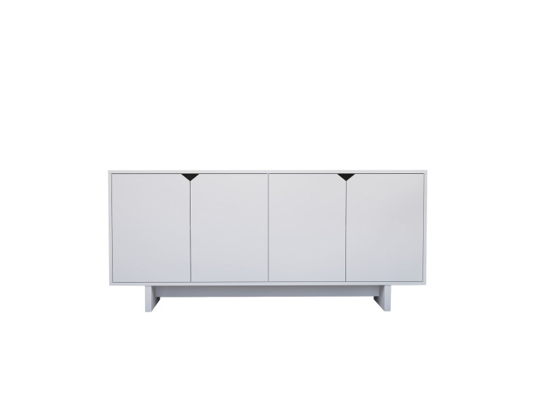 Credenza in legno "Doruk" - 180 x 40 x 81 cm - Bianco