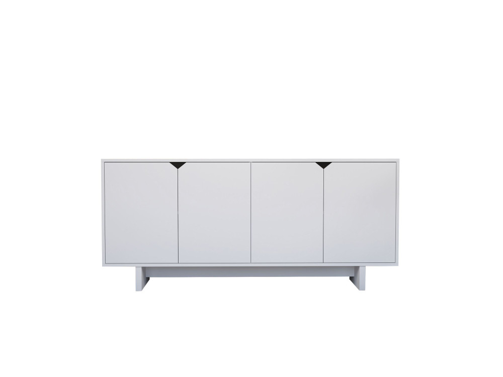 Credenza in legno "Doruk" - 180 x 40 x 81 cm - Bianco