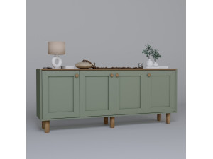 Credenza in legno "Bohem" - 180 x 40 x 75 cm - Verde