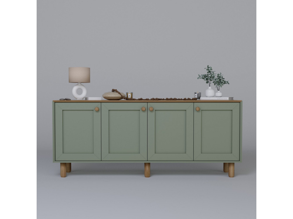 Credenza in legno "Bohem" - 180 x 40 x 75 cm - Verde