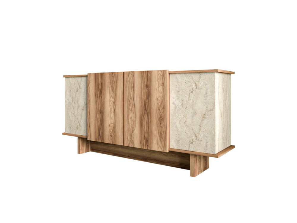 Credenza in legno "Diana" - 180 x 40 x 81 cm - Travertino