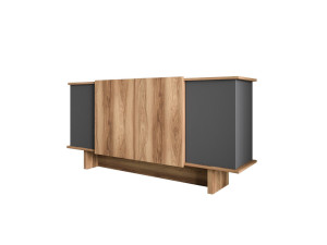 Credenza in legno "Diana" - 180 x 40 x 81 cm - Grigio antracite