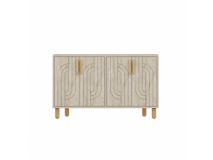 Credenza in legno "Rodney" - 120 x 30 x 74 cm - Travertino