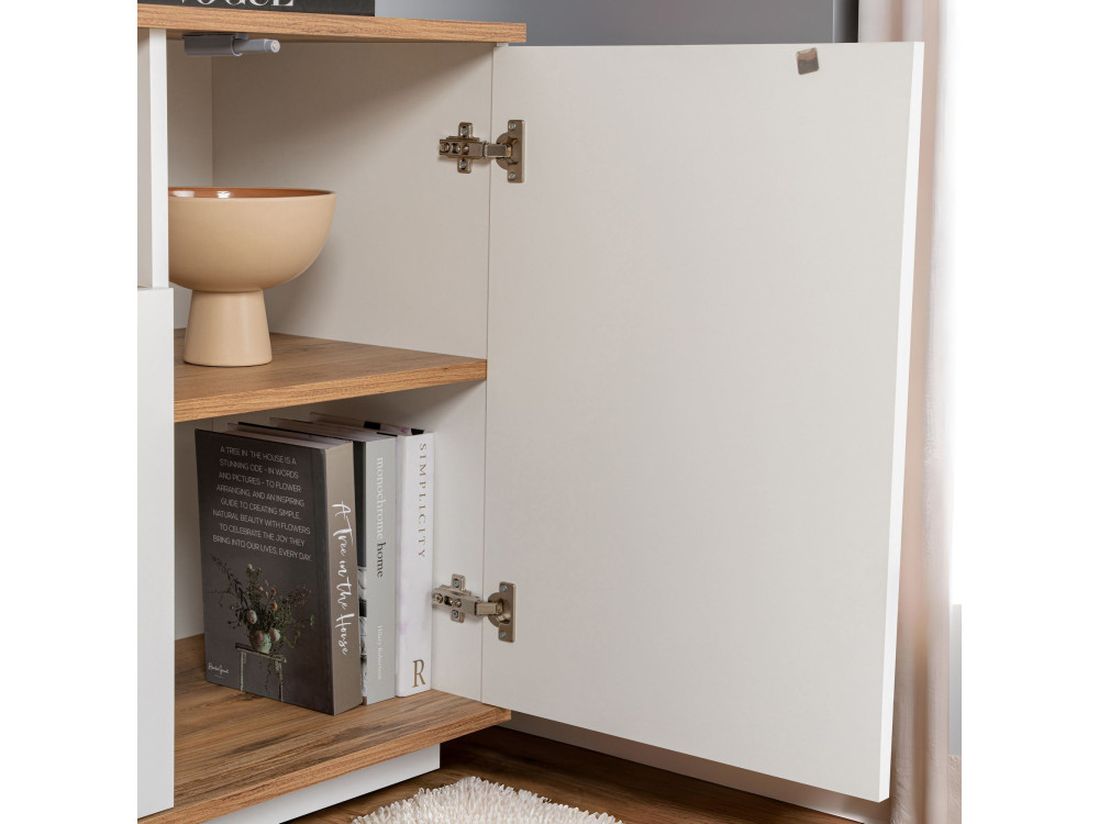 Credenza in legno "Arista" - 180 x 44 x 75 cm - Bianco