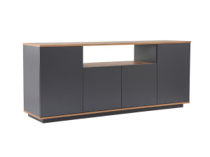 Credenza in legno "Arista" - 180 x 44 x 75 cm - Grigio antracite