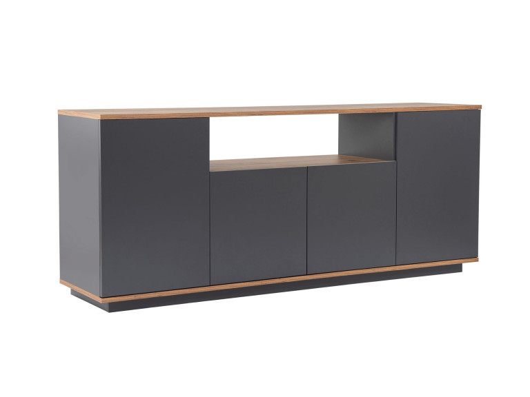 Credenza in legno "Arista" - 180 x 44 x 75 cm - Grigio antracite