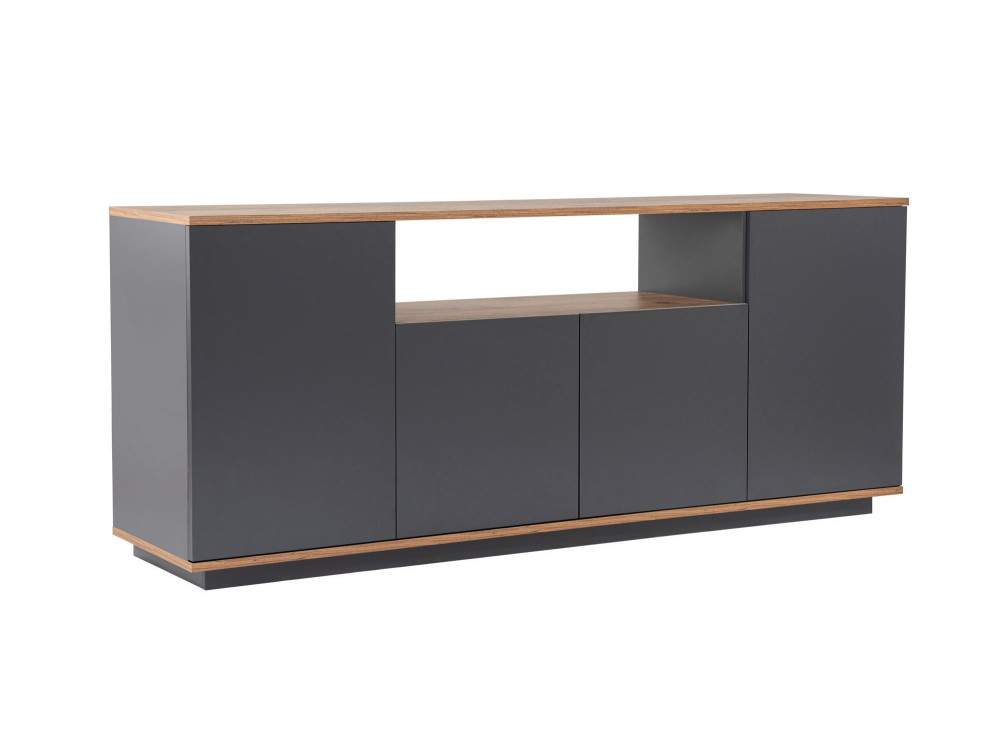 Credenza in legno "Arista" - 180 x 44 x 75 cm - Grigio antracite