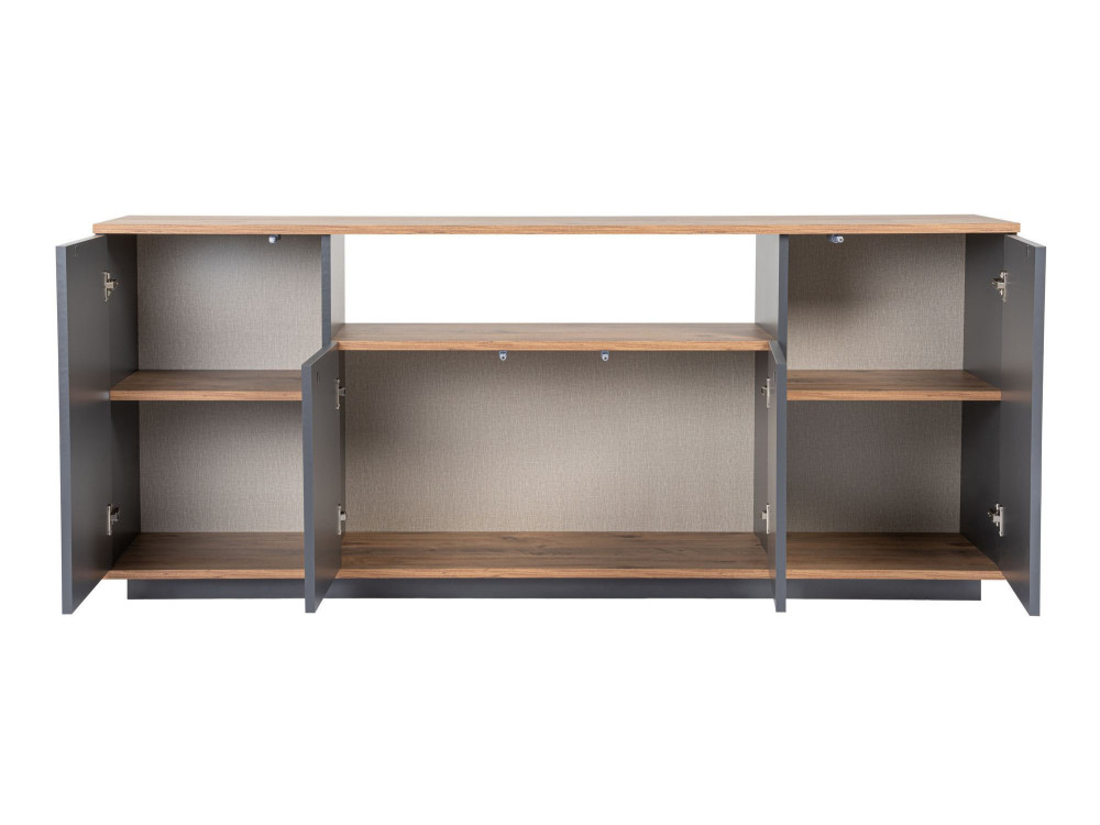 Credenza in legno "Arista" - 180 x 44 x 75 cm - Grigio antracite