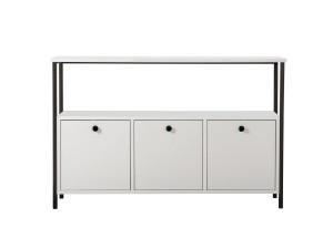 Credenza in legno "Solace" - 120 x 30 x 77 cm - Bianco